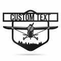 Personalized Metal Plane Sign