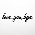 Standard Metal Sign - love you, bye